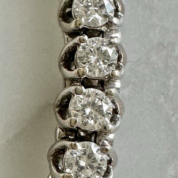 Diamond Line 2.5 + cttw Bracelet 17k White Gold - Picture 6 of 12